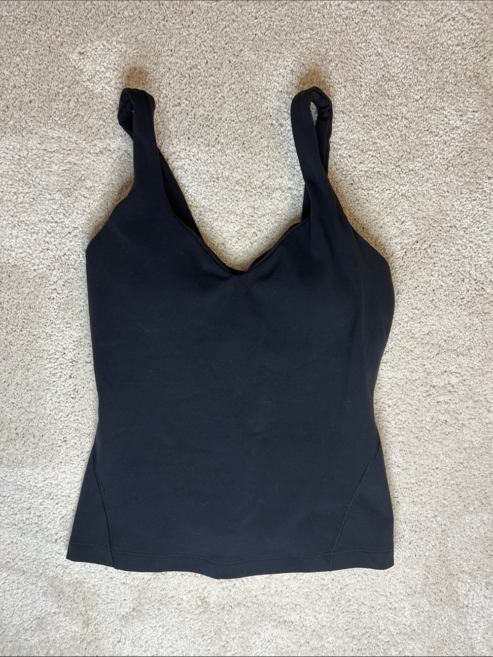 Lululemon Align Waist Length Tank Top Light Support A/B Cup Size 4 Black